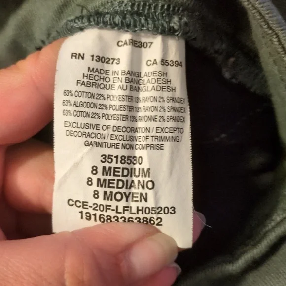 Lee jeans, Women's sz 9, olive green, EUC. 2 for $30 - Picture 6 of 6